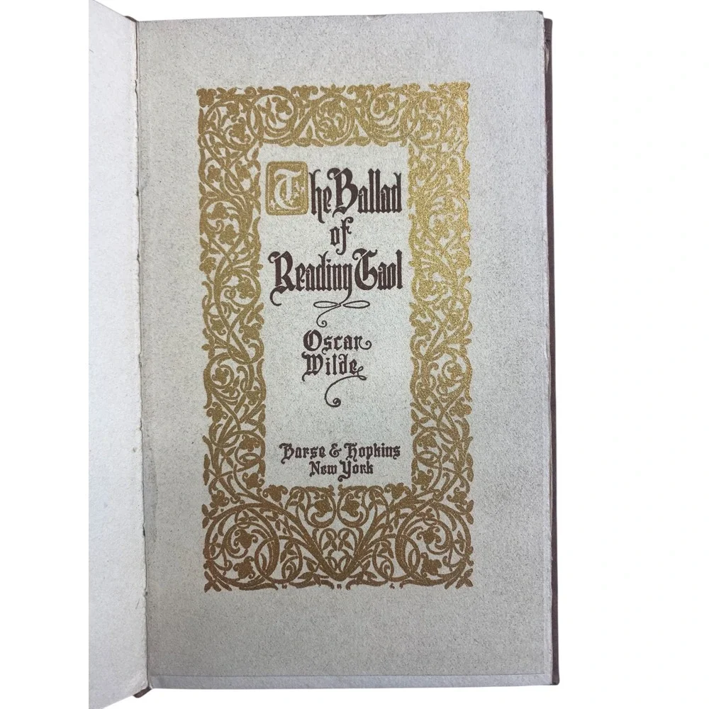 The Ballad of Reading‎ Gaol Oscar Wilde 1896 Poem H M Prison